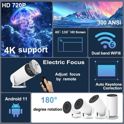 HY300 Plus Projector Android 4K