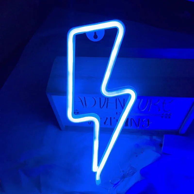 Halloween Lightning Neon Signs w Base, LED Light