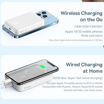 Power Bank 10000mAh Magnetic Wireless Fast Charge